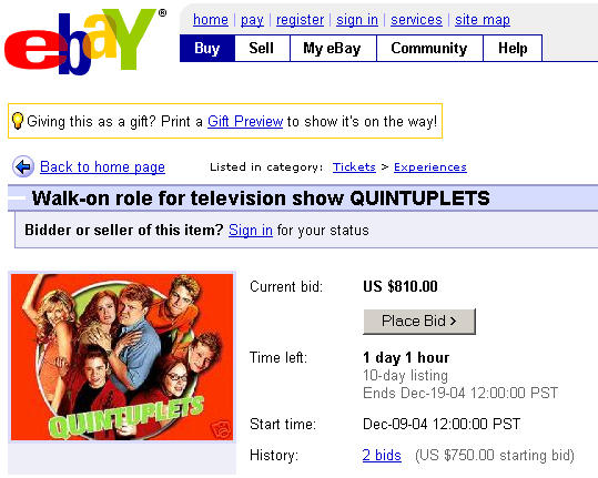 Want to Be on Quintuplets.. CLICK HERE!!